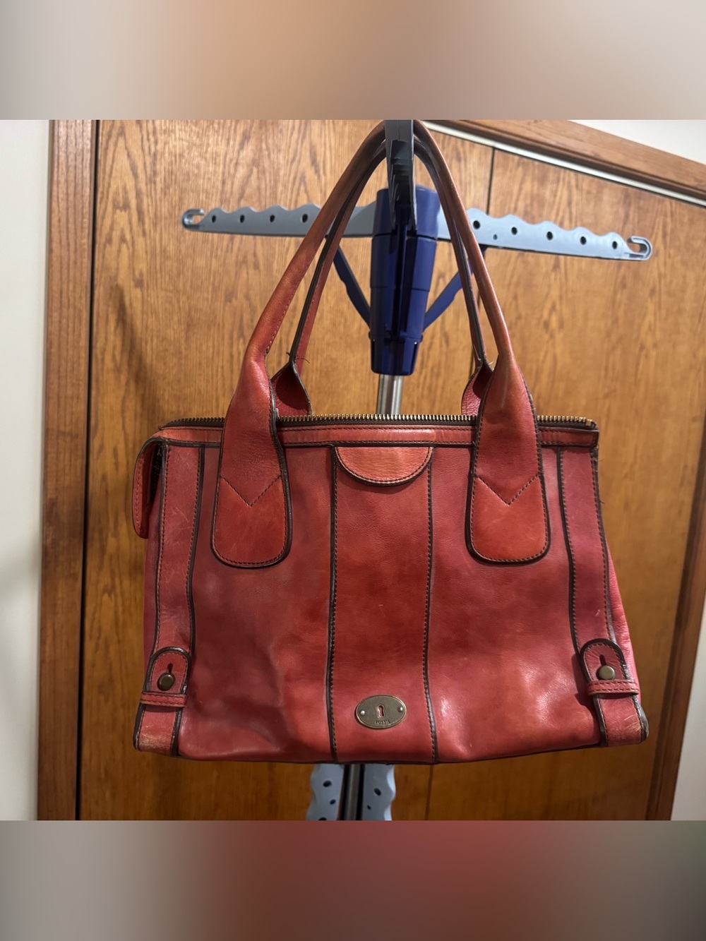 Fossil Leather Long Live Vintage 1954 Maddox Marlowe Satchel Tote